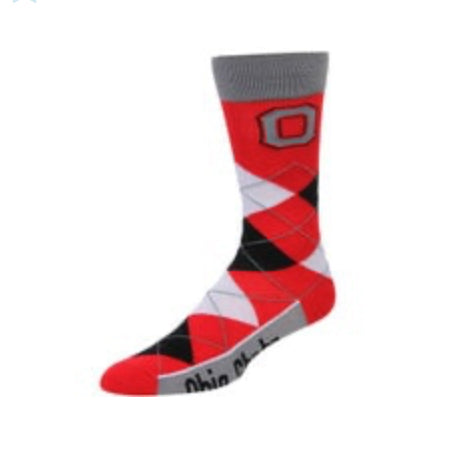 Ohio State Buckeyes Argyle Lineup Socks