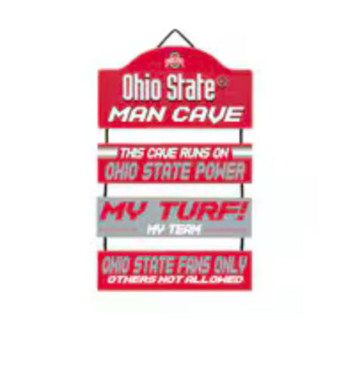 Ohio State Buckeyes Man Cave Dangle Sign