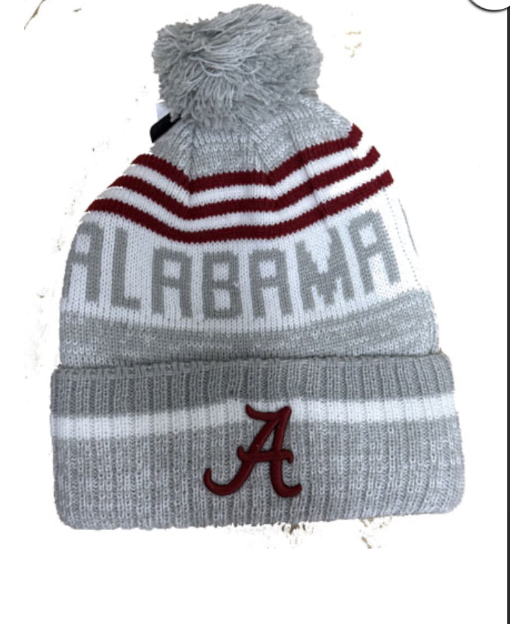 Alabama Crimson Tide Logo Pom Pom Knit Cap