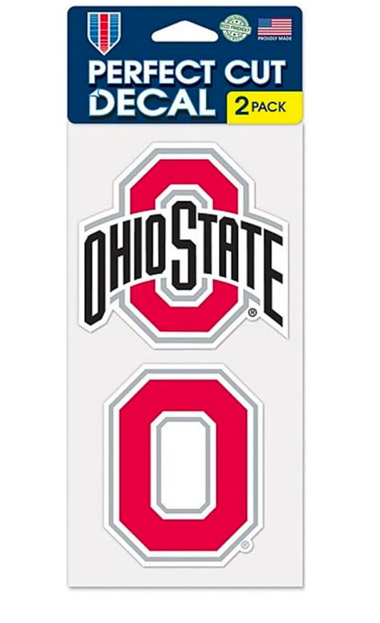 Ohio State University Perfect Cut Decal (Set of 2), 4" x 4"