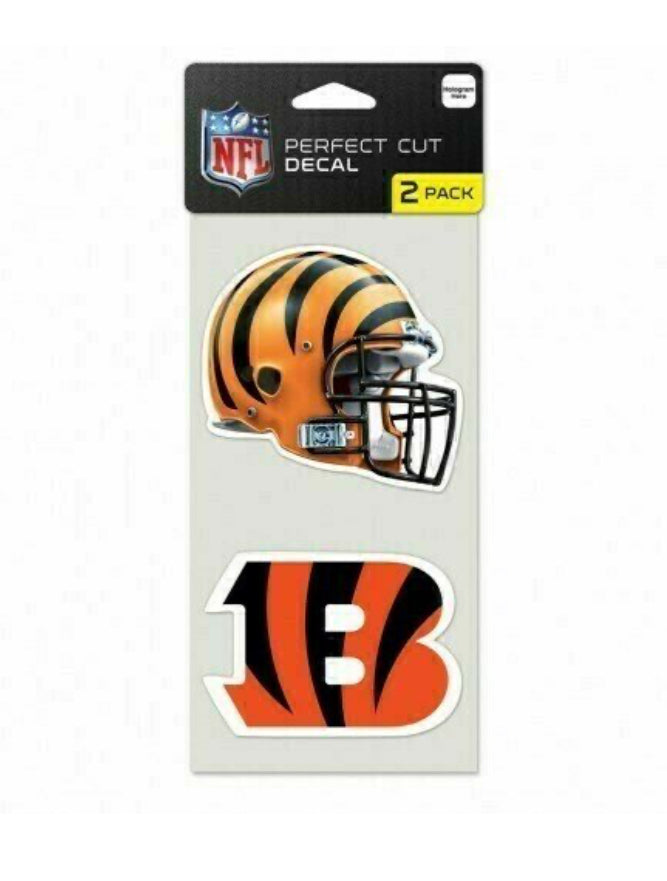 Cincinnati Bengals Perfect Cut Decal (Set of 2), 4" x 4"