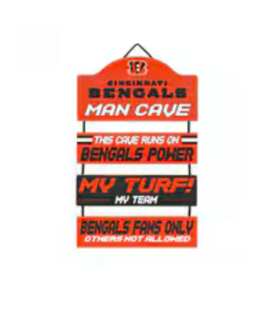 Cincinnati Bengals Man Cave Dangle Sign