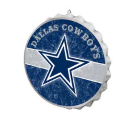 Dallas Cowboys Metal Distressed Bottle Cap Sign