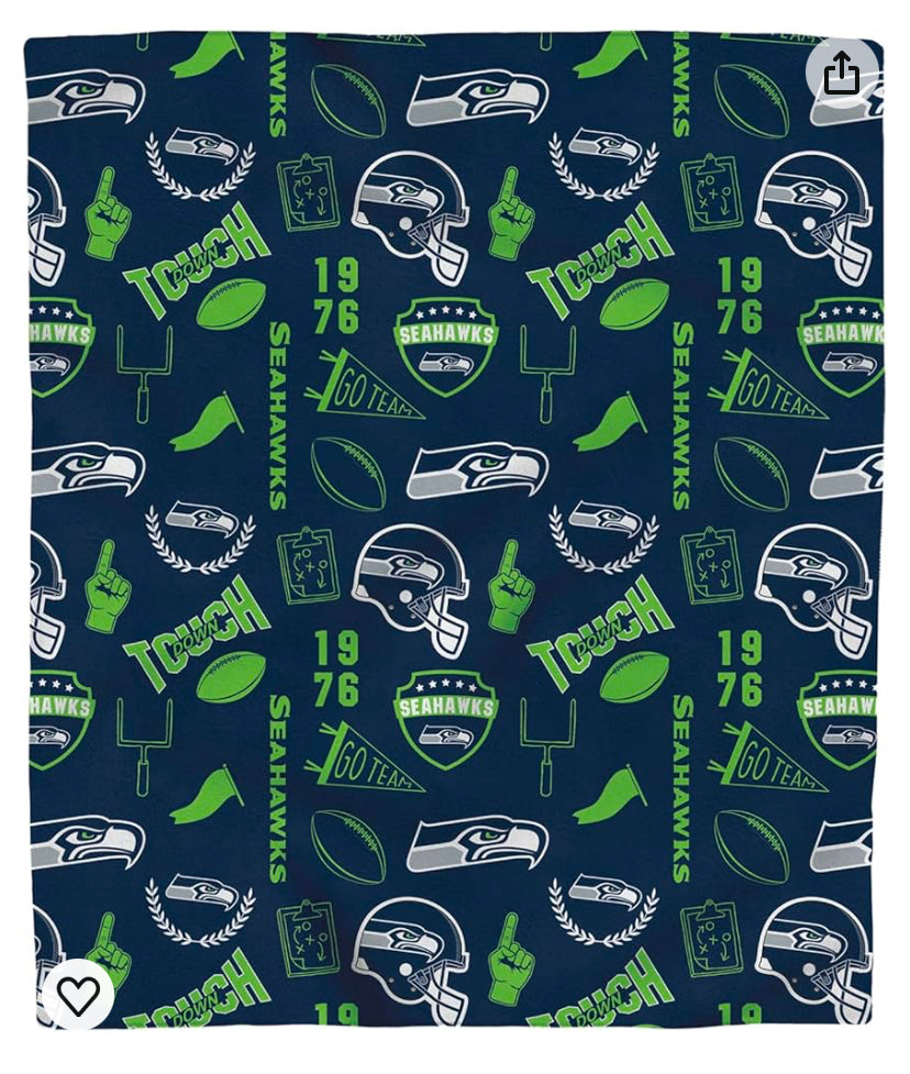 Seattle Seahawks 50x60 Fleece Throw