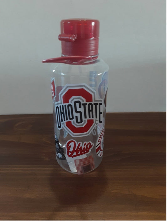 Ohio State Buckeyes Plastic Bottle With Flip Lock Cap And Carrying Strap