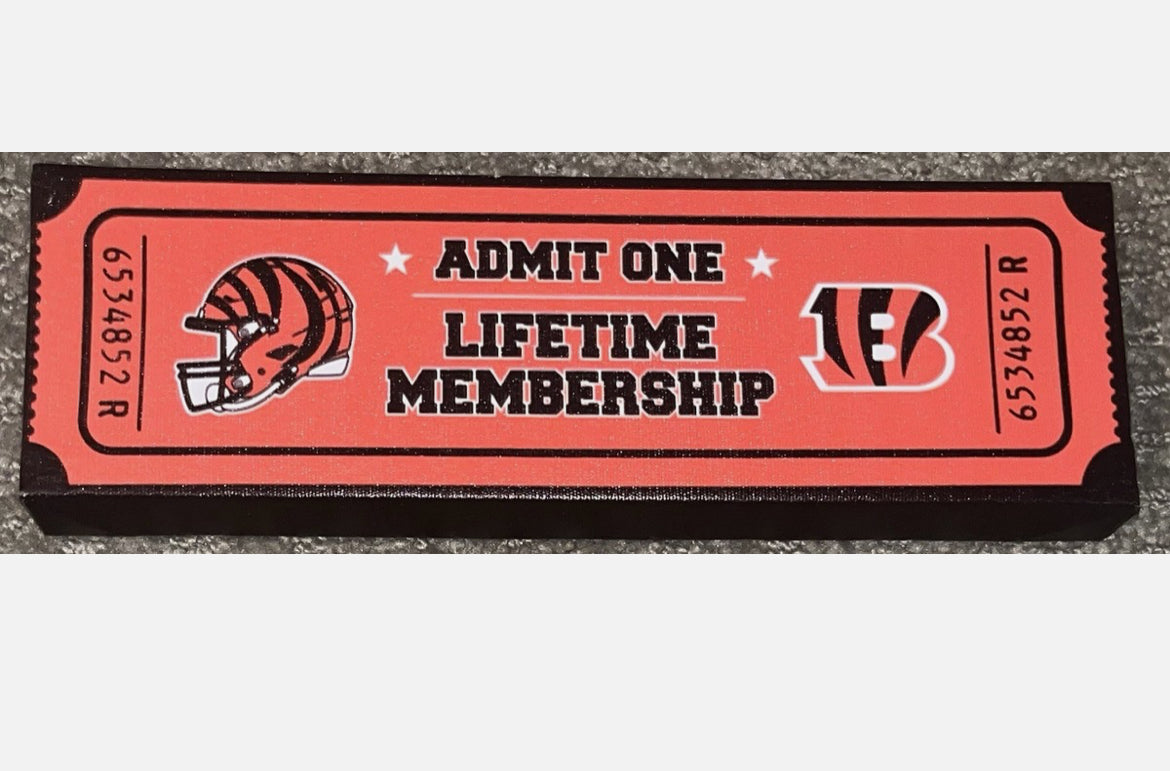Cincinnati Bengals Ticket Canvas Decor