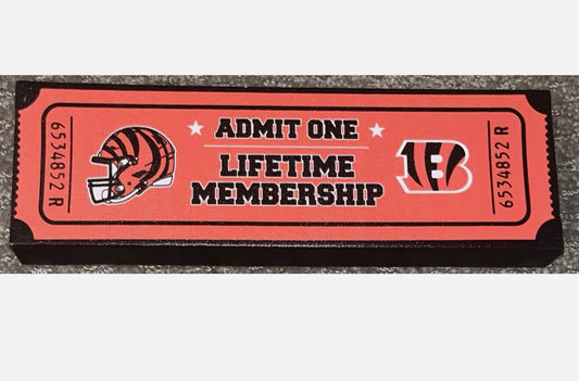 Cincinnati Bengals Ticket Canvas Decor