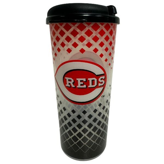 CINCINNATI REDS TUMBLERS - 24OZ GRID STYLE - DOUBLE WALLED